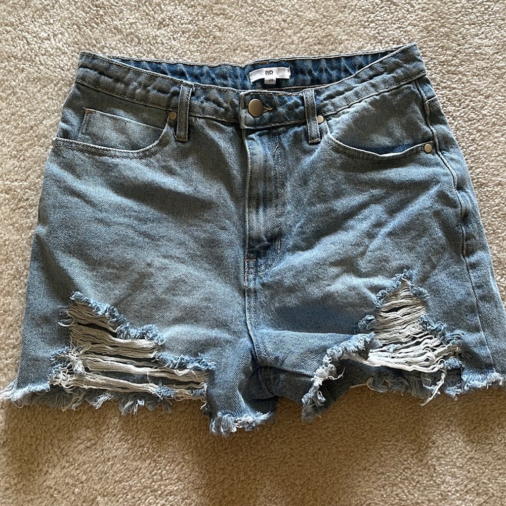 BP high waisted cut off denim jean shorts size 29